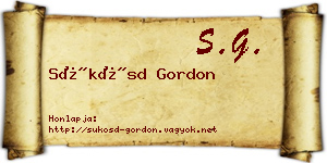 Sükösd Gordon névjegykártya